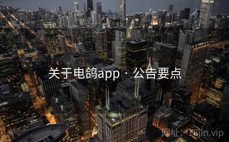 关于电鸽app · 公告要点 关于电鸽app · 公告要点