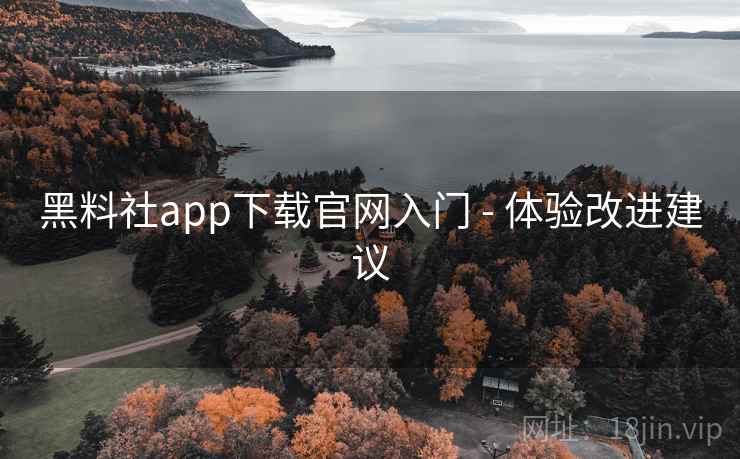 黑料社app下载官网入门 - 体验改进建议